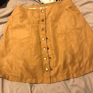 Faux Suede Skirt